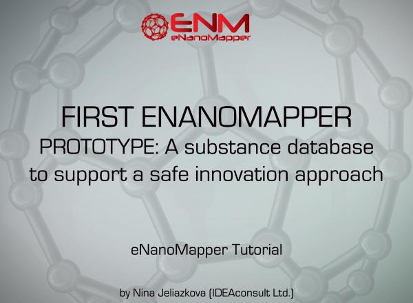 WEBINAR: The first eNanoMapper prototype